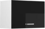 Vicco H&auml;ngeschrank R-Line, Schwarz Hochglanz, 60 cm Flach, zur freien...