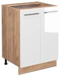Vicco K&uuml;chenunterschrank Fame-Line, Wei&szlig; Hochglanz, 60 cm ohne Arbeitsplatte,...