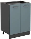 Vicco K&uuml;chenunterschrank R-Line, Blau-Grau, 60 cm ohne Arbeitsplatte, zur...