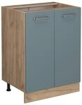Vicco K&uuml;chenunterschrank R-Line, Blau-Grau, 60 cm ohne Arbeitsplatte, zur...
