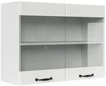 Vicco K&uuml;chenglasschrank R-Line, Wei&szlig; Landhaus, 80 cm, zur freien Kombination