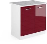 Vicco Sp&uuml;lenunterschrank R-Line, Rot Hochglanz, 80 cm
