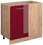 Vicco Eckunterschrank R-Line, Rot Hochglanz, 86 cm | Verbindet zwei...