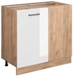 Vicco Eckunterschrank R-Line, Wei&szlig; Hochglanz, 86 cm | Verbindet zwei...