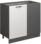 Vicco Eckunterschrank R-Line, Wei&szlig; Landhaus, 86 cm ohne Arbeitsplatte, zur...