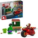 LEGO | Marvel Iron Man mit Bike und der Hulk - Superhelden Spielzeug f&uuml;r...