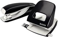 Leitz NeXXt B&uuml;ro Heftger&auml;t und Locher-Set, F&uuml;r 30 Blatt, Schwarz
