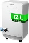 KLAMER Luftentfeuchter elektrisch 12L, 100m&sup3; Luftumw&auml;lzung pro Stunde, 280W starker