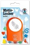 Ursus 19520033 - Motivlocher mittel, Farnblatt, aus orangenem Kunststoff mit