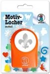 Ursus 19520013 Motivlocher mittel, Lilie, aus orangenem Kunststoff mit Metallstanze,