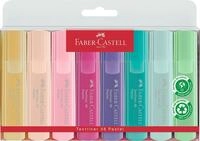 Faber-Castell 154681 - Textmarker Set TL 1546, 8er Etui, Pastell Farben, mit