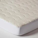HOMESCAPES Warmer Fleece-Matratzentopper 120x190 cm, Kuschelige Matratzenauflage
