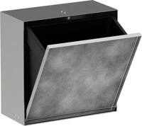 hansgrohe XtraStoris Rock - Einbau Badezimmer M&uuml;lleimer mit befliesbarer T&uuml;r,