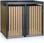 Zelsius M&uuml;lltonnenbox 2 Tonnen mit Pflanzdach | (B) 132 x (T) 80 x (H) 124 cm 