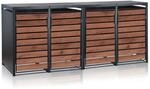 Zelsius M&uuml;lltonnenbox 4 Tonnen | 120-240 Liter | Anthrazit RAL 7016 | T&uuml;r in