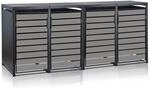 Zelsius M&uuml;lltonnenbox 4 Tonnen | 120-240 Liter | Anthrazit RAL 7016 | T&uuml;r in