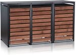 Zelsius M&uuml;lltonnenbox 3er f&uuml;r 3 M&uuml;lltonnen | 120-240 Liter | Anthrazit RAL...