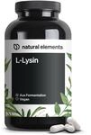 natural elements L-Lysin &ndash; 365 Kapseln &ndash; 800mg L-Lysin &ndash; Aus pflanzlicher