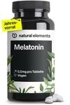 natural elements Melatonin &ndash; 365 Tabletten &ndash; 0,5mg Melatonin pro Tablette &ndash;
