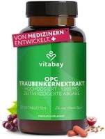 Vitabay OPC Traubenkernextrakt 1000 mg Hochdosiert - 120 Vegane Kapseln Time...
