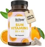 Vitamin D3 K2 Omega 3 + Calcium Magnesium und Zink - 180 Kapseln 5000 IE - Vitamin d