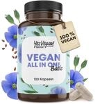 Vegan Complex - Vitamin B12 K2 D3 Eisen Zink Selen und Omega 3-120 Kapseln - speziell
