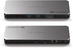 SATECHI Thunderbolt-4 Dockingstation 100W PD, Dual HDMI 4K mit 60Hz, 40 Gbps Daten,