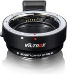 VILTROX EF-EOS M Objektivanschluss Adapter Auto Focus Konverter Ring f&uuml;r EF/EF-S