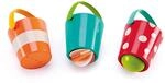 Hape Buntes Eimer Set &ndash; 3-teiliges Badespielzeug, Bunte Wassereimer mit