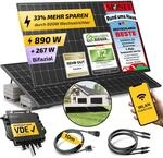 Solakon 900W Balkonkraftwerk mit Halterung (Flachdach) - Balkonkraftwerk 800W