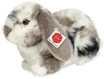 Teddy Hermann 93733 Widderkaninchen grau-wei&szlig; gescheckt 23 cm, Kuscheltier mit