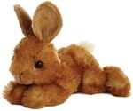 Aurora, 12762, Mini Flopsie Hase, 20cm, Pl&uuml;schtier, braun