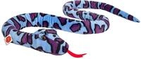 Teddy Hermann 92309 Schlange lila-blau Gemustert 175 cm, Kuscheltier