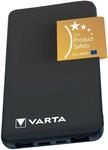 VARTA Power Bank 10000mAh, Powerbank Power on Demand mit 3 Anschl&uuml;ssen (1x USB A, 2x