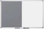 Bi-Office Maya Kombitafel, Halb Magnetisches Whiteboard, Halb Graue Filztafel,