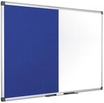 Bi-Office Maya Kombitafel, Halb Magnetisches Whiteboard, Halb Blaue Filztafel,
