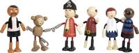 small foot Biegepuppen Piraten Figuren aus Holz, 5 Piraten und 1 Affe, detailreich small foot Biegepuppen Piraten Figuren aus Holz, 5 Piraten und 1 Affe, detailreich