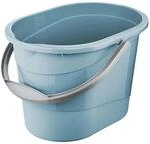 keeeper Putzeimer mit ergonomischem Griff, Griffmulde und Ausguss, Oval, 13 l, Thies,