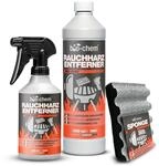 bio-chem Rauchharz-Entferner - 500 ml + 1000 ml Nachf&uuml;llflasche + Reinigungsschwamm