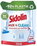 Sidolin Mix & Clean Konzentrat zum Auff&uuml;llen Cristal (125 ml), All in 1 Glasreiniger