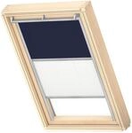 VELUX Original Dachfenster Duo Verdunkelungsrollo f&uuml;r M08, Dunkelblau, mit...