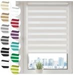 Doppelrollo Klemmfix ohne Bohren 30cm x 130cm Wei&szlig; Duo Rollo Klemmrollo