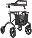 Saljol Allround Rollator in Vollausstattung, 6,4 kg Leichtgewicht mit Sitz,