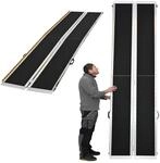 TRUTZHOLM Alu Rollstuhlrampe 2-Fach klappbar 305 cm Traglast 272 kg schwarz/grau