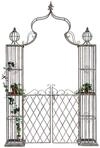 DanDiBo Rosenbogen mit Tor Pforte Metall 275x170 cm Rundbogen Torbogen Pergola...