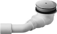 Duravit DU Duschwannenablauf D-Code chrom Durchm.90mm, Ablauf waagrecht