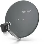 DUR-line 8 Teilnehmer Set - Qualit&auml;ts-Alu-Satelliten-Komplettanlage - Select