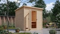 Chillroi&reg; Karibu Saunahaus MELO 38 mm naturbelassen Au&szlig;ensauna Gartensauna...