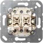 Jung 509eu - Mechanismus Doppelschalter ohne Krallen Snap-On