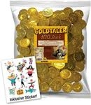 Schoko Goldtaler / Eurom&uuml;nzen (100 St&uuml;ck) ideal f&uuml;r Schatzsuchen,